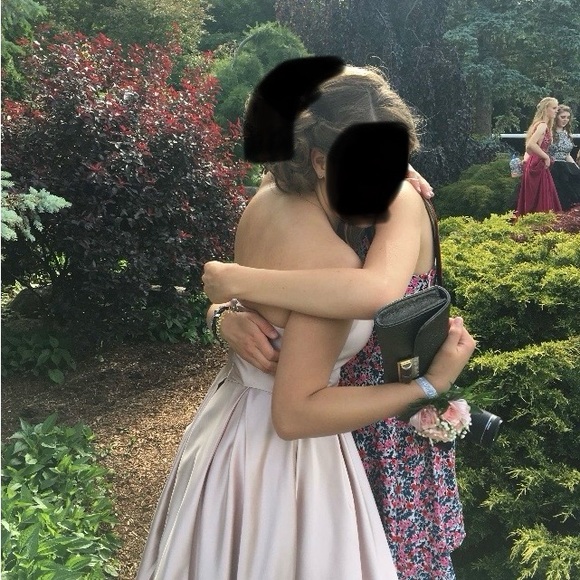 Betsy & Adam Pink Strapless Prom Dress - Picture 7 of 10